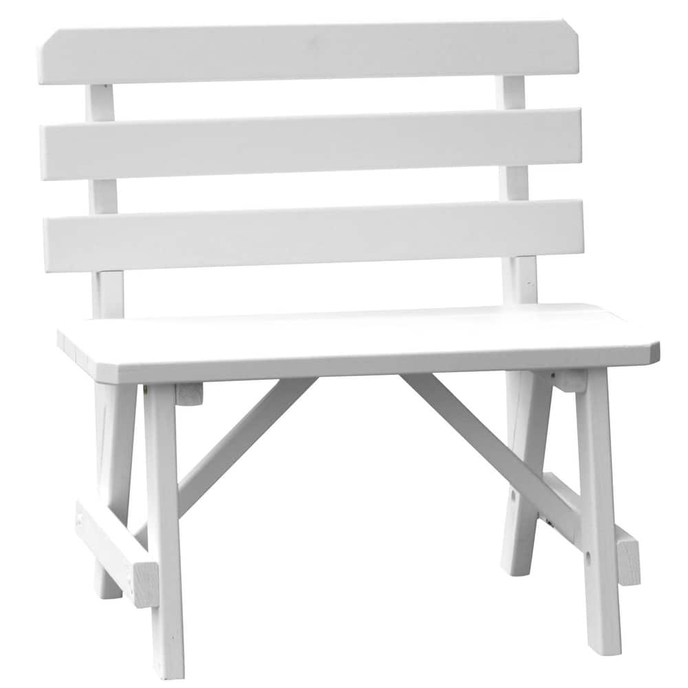 Pine 3' Traditional Backed Bench