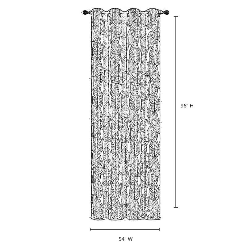 Jacquard Blackout Panel W 8 Grom (Linea) (Ivory) (96") - Set of 2