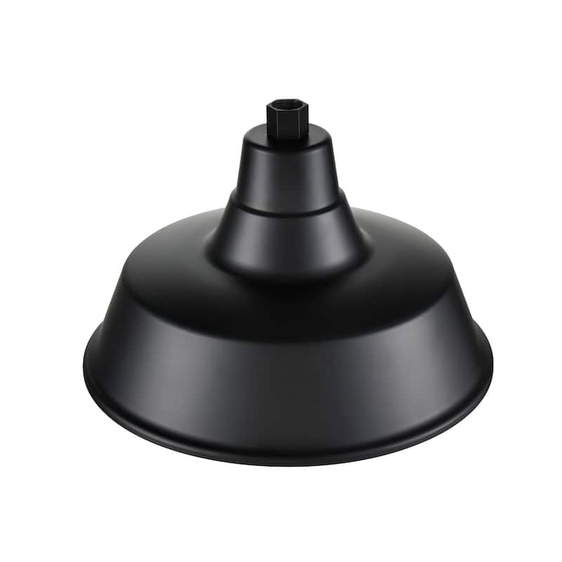 R Series 1-Light Classic Warehouse Shade Satin Black - Satin Black - 14