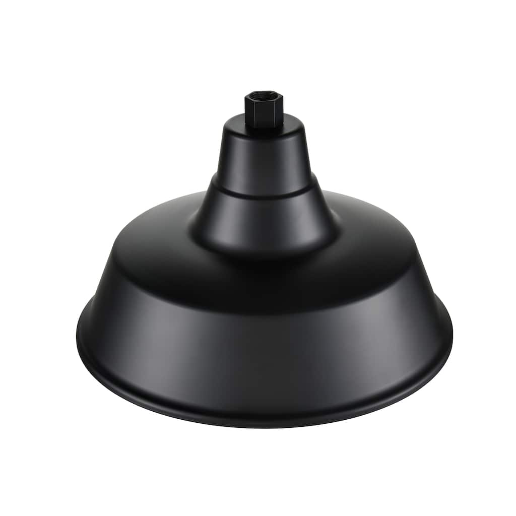 R Series 1-Light Classic Warehouse Shade Satin Black - Satin Black