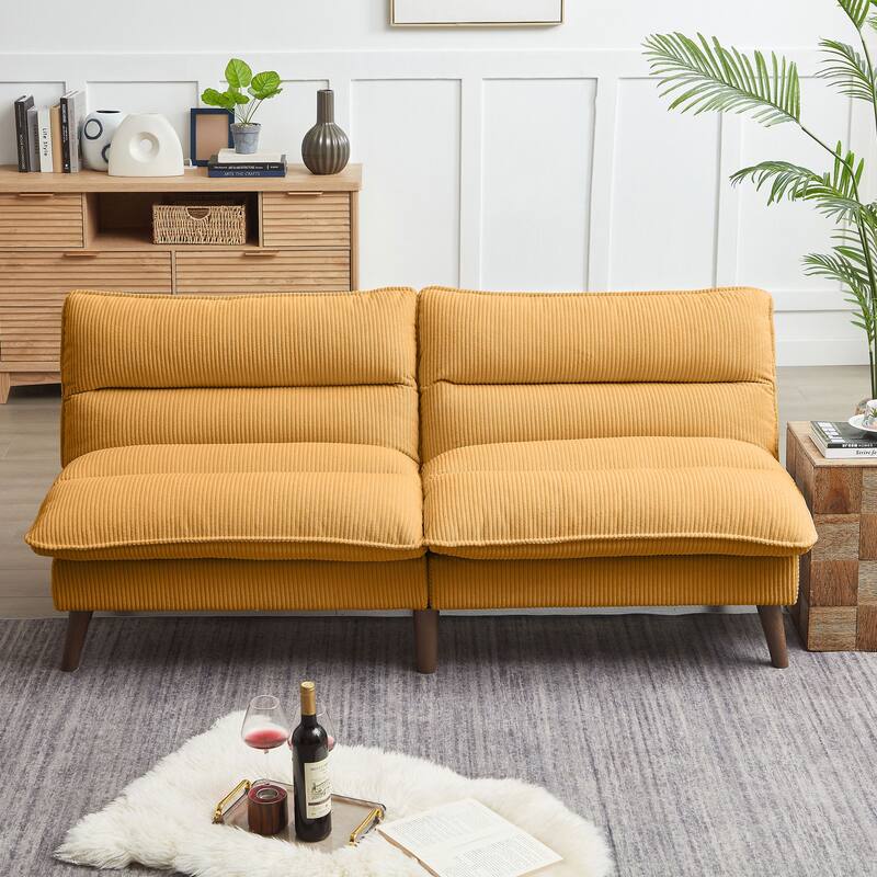 Cordury Armless Futon Sofa Bed
