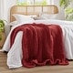 preview thumbnail 27 of 93, Madison Park Hand Made Chunky Double Knit Throw Blanket Red