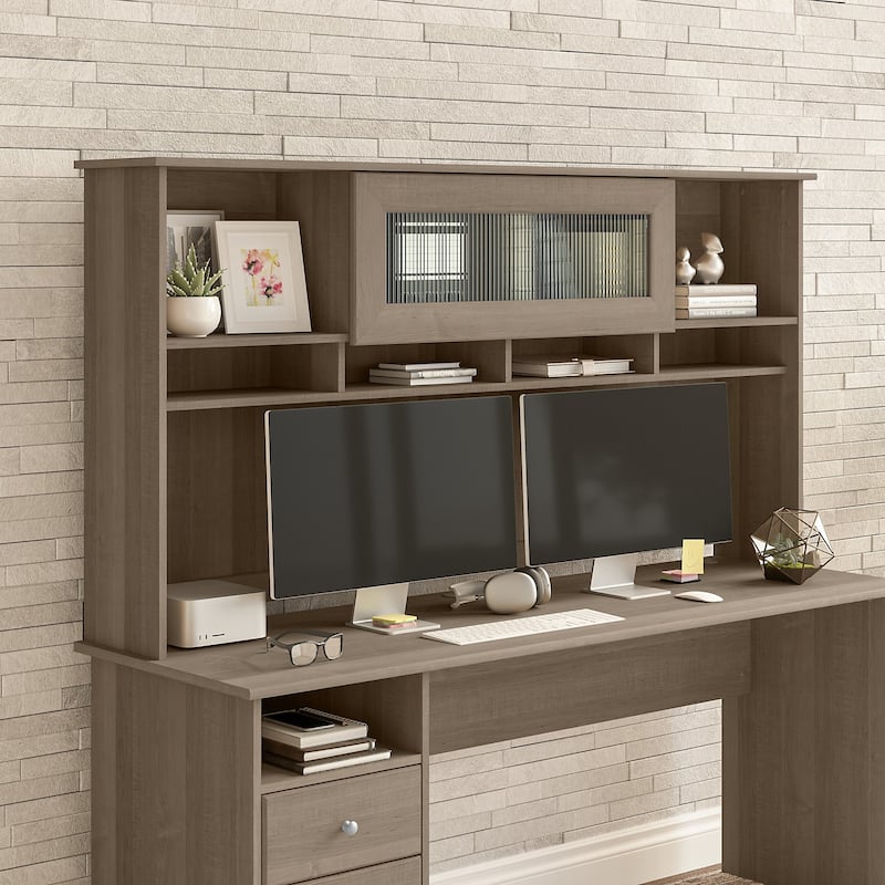 Cabot 72W Desk Hutch by Bush Furniture - Ash Gray