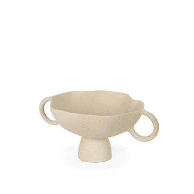 Radka Beige Textured Small Metal Decorative Bowl - 11.22 x 15.55 x 6.75