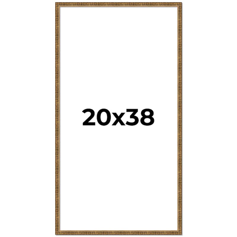 20x38 Frame Gold Picture Frame - Complete Modern Photo Frame Includes