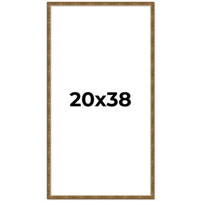 20x38 Frame Gold Picture Frame - Complete Modern Photo Frame Includes