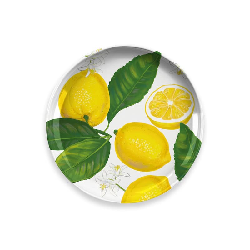 Abode Homewares Lemon Fresh Melamine Salad Plate - Yellow - 8.5" - Set of 6