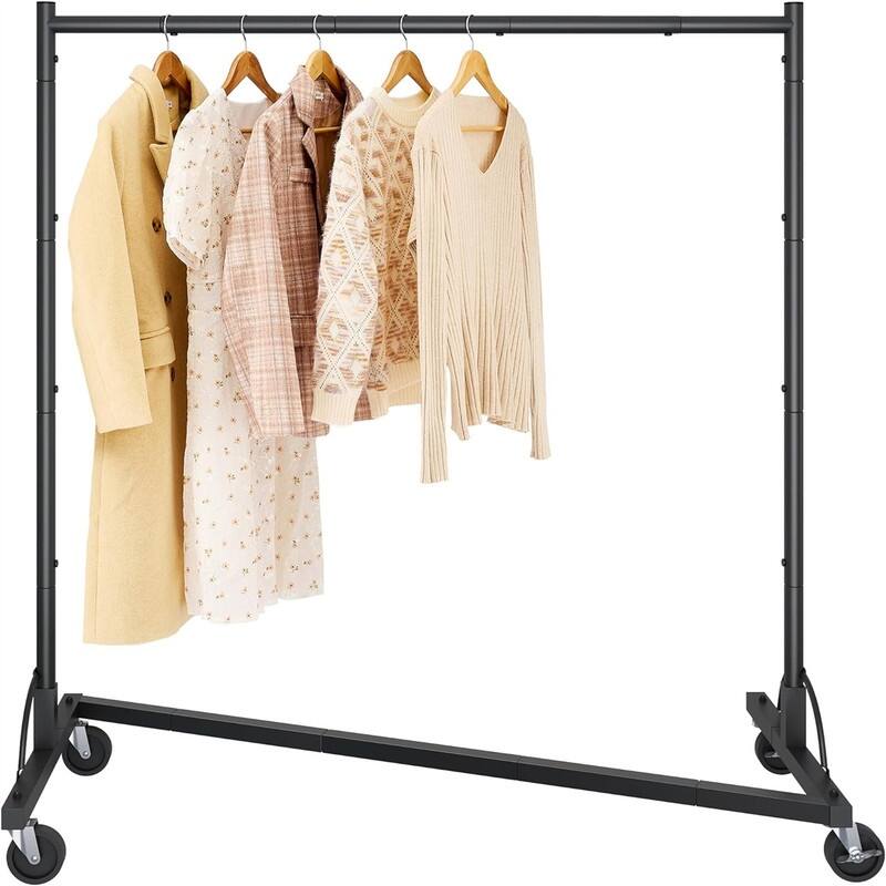 Rolling Clothes Racks with Z Base - 24"D x 57.9"W x 63.4"H