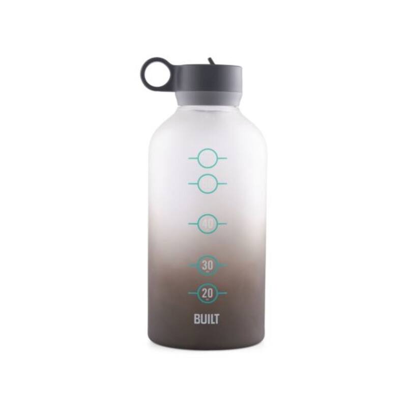 Byo 74 Oz Tritan Motivational Bottle - Black - Gray