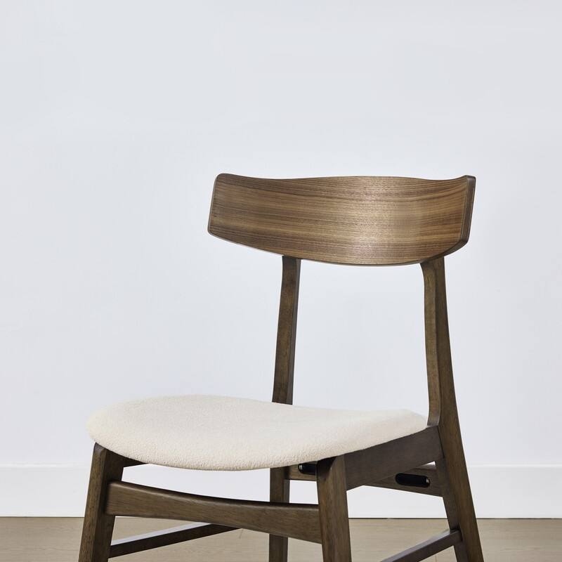 Spruce & Spring 5-Piece Modern Dining Table Set with Upholstered Chairs and Butterfly-Leg Base Table