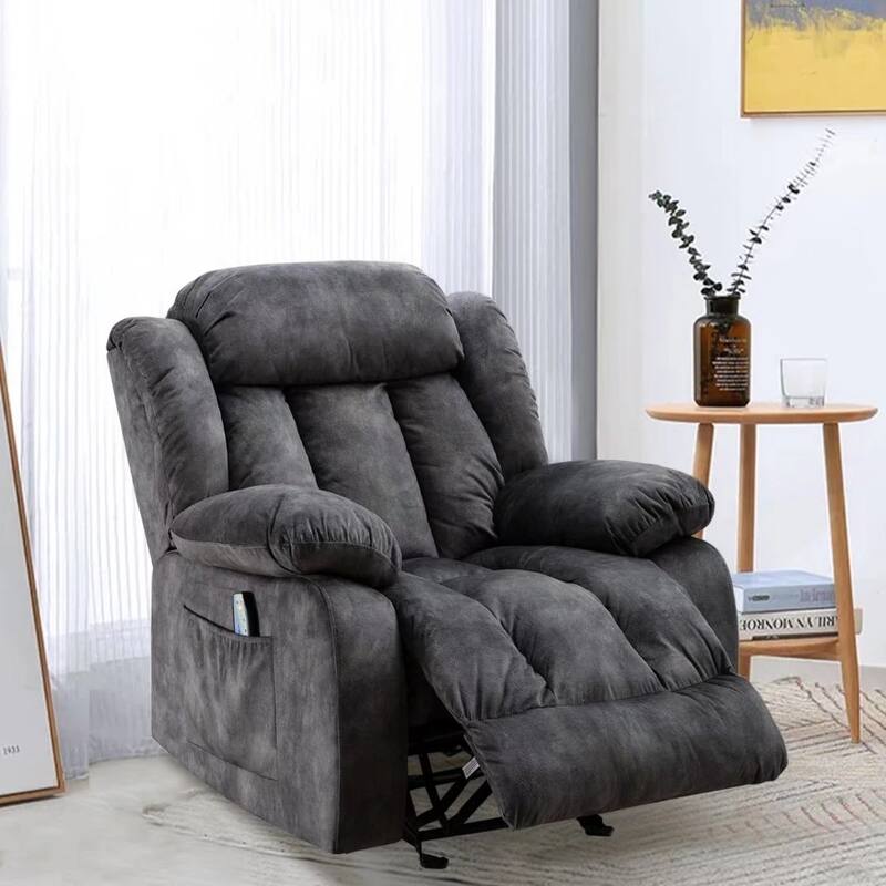 Transitional Massage Recliner - Grey Color Can Rock
