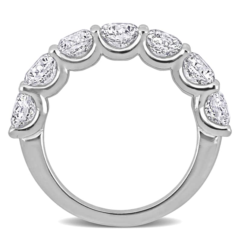 Miadora 3 1/2ct TDW Diamond Semi-Eternity Ring in 14k White Gold