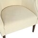 preview thumbnail 10 of 16, Modern Club Chair with Button-Tufted Back & Tonal Piping - Contemporary Upholstered Tub Chair with Sturdy Birch Wood Legs