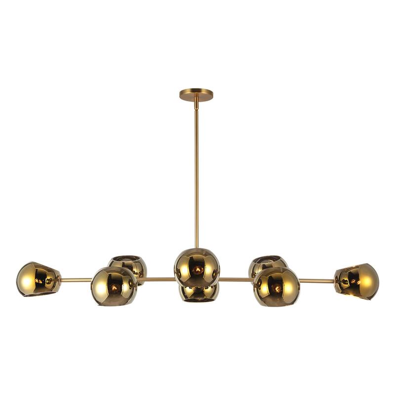 Alora Lighting LP548848CP Willow 8 Light 48" Wide Linear Chandelier - Brushed Gold