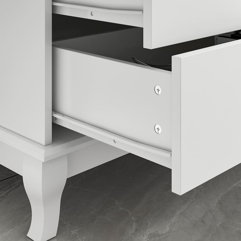 10 Drawer Double Dresser for Bedroom White Dresser Wide Storage