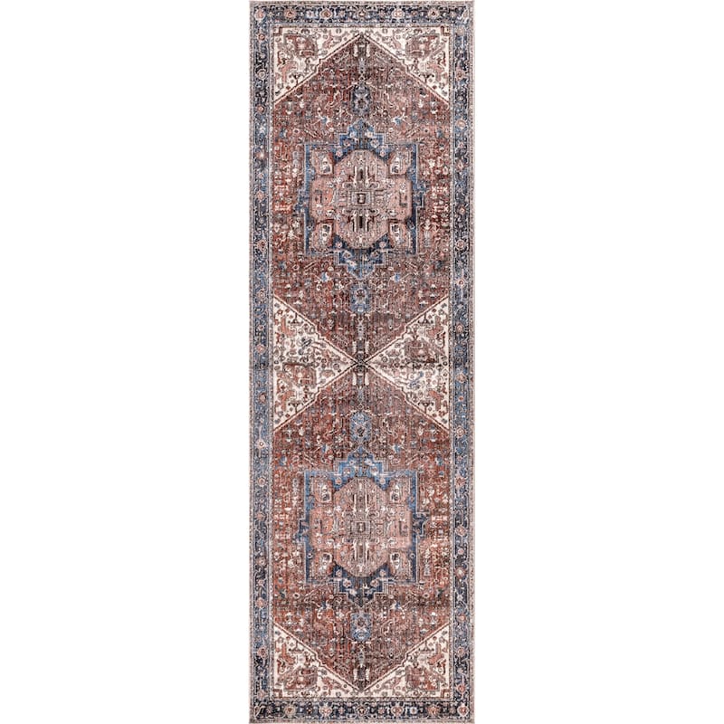Nuloom Camila Faded Medallion Fringe Area Rug