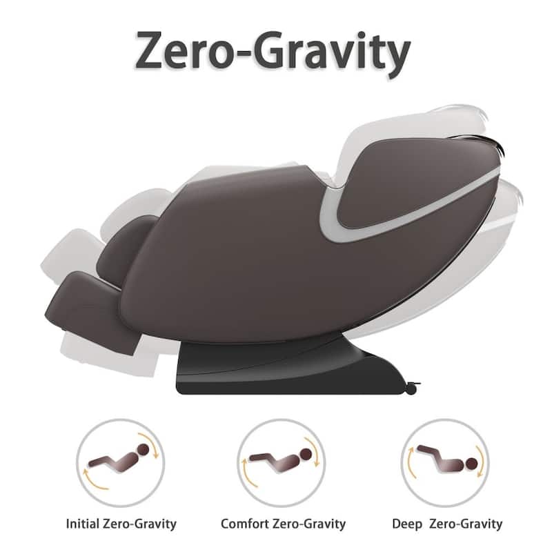 Massage Chair Recliner with Zero Gravity Airbag Massage Bluetooth Speaker Foot Roller，Black