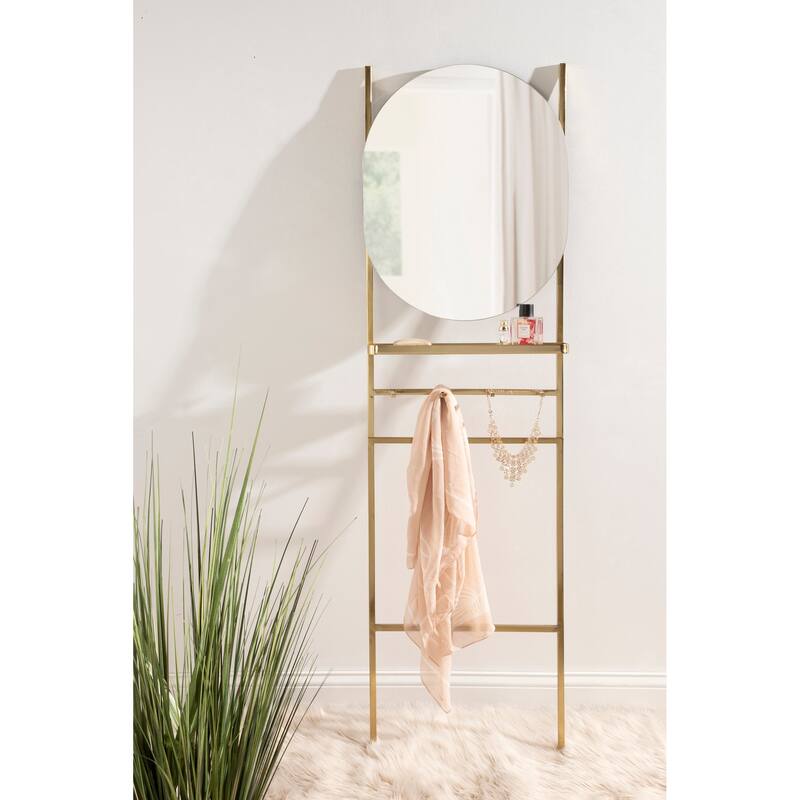 Kate and Laurel Noka Mirror Leaning Ladder