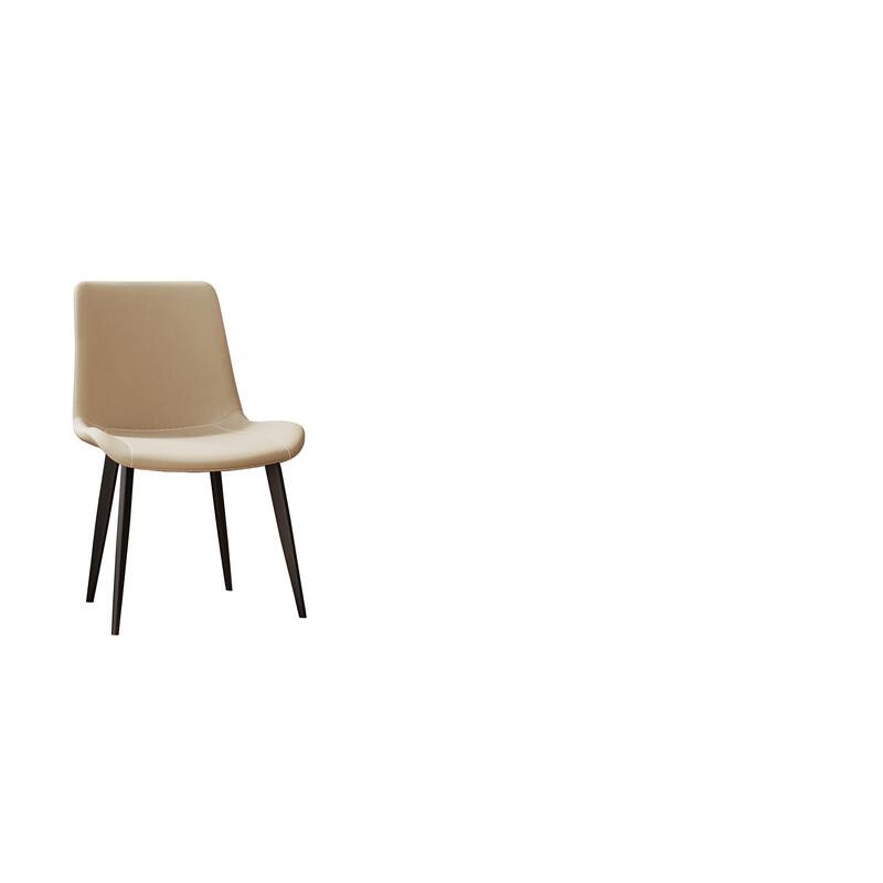 Dining Chairs 2PCS, Modern Kitchen & Dining Room Chairs, Upholstered Faux Leather Cushion Seat and Sturdy Metal Legs