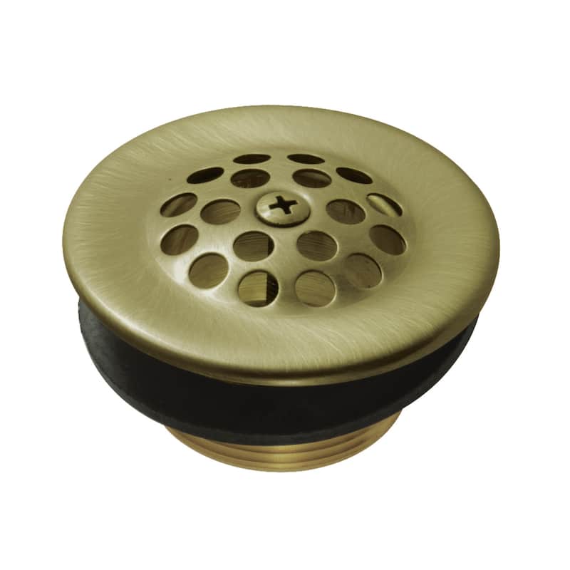 Kingston Brass Made To Match Bathtub Strainer Drain with Rubber - Antique Brass