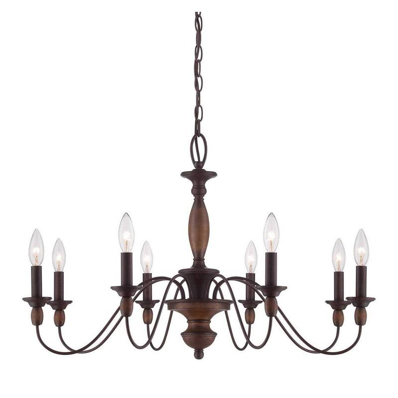 Holbrook 8-Light Chandelier in Tuscan Brown