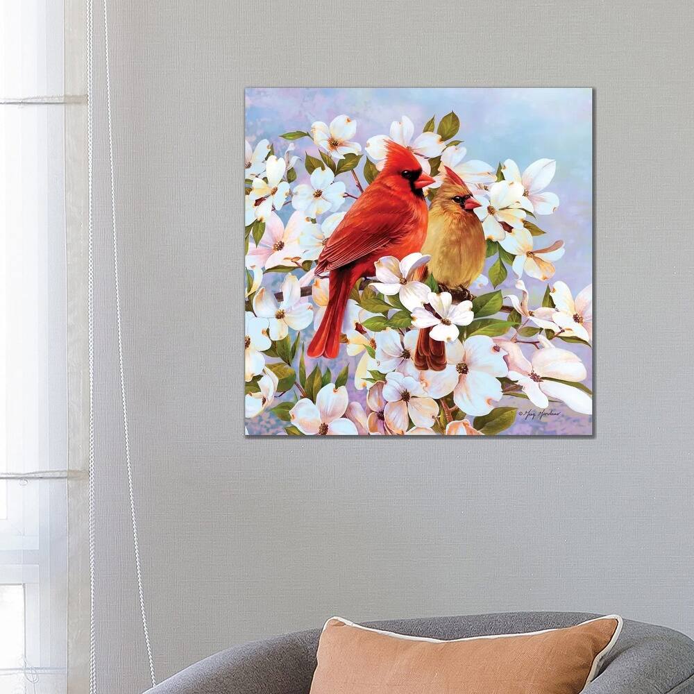 iCanvas "Cardinal Pair & Dogwoods" by Greg & Company Canvas Print