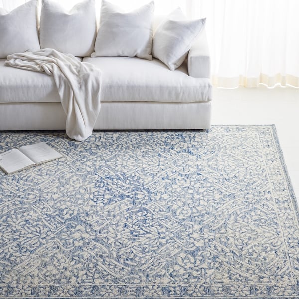 slide 2 of 58, Lauren Ralph Lauren Handmade Olivier Floral Wool Rug 10' x 14' - Blue/Ivory - Rectangle