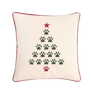 Christmas Tree Paws Decorative Accent Throw Pillow