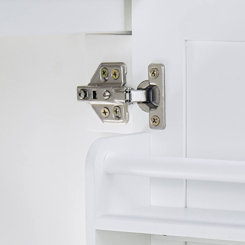 Bathroom Vanity Set with Arched Medicine Cabinet Mirror 30-Inch Vanity with Integrated Sink Top