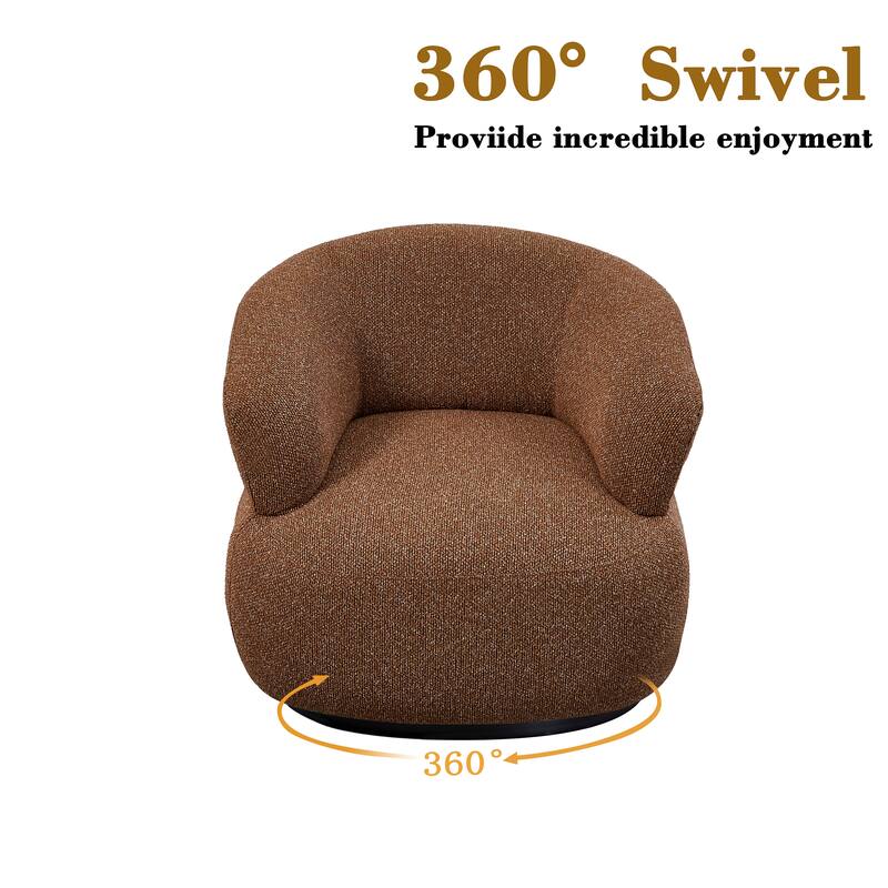 Kieon 33"W 360 Swivel Modern Barrel Chair Accent Chair Set of 2