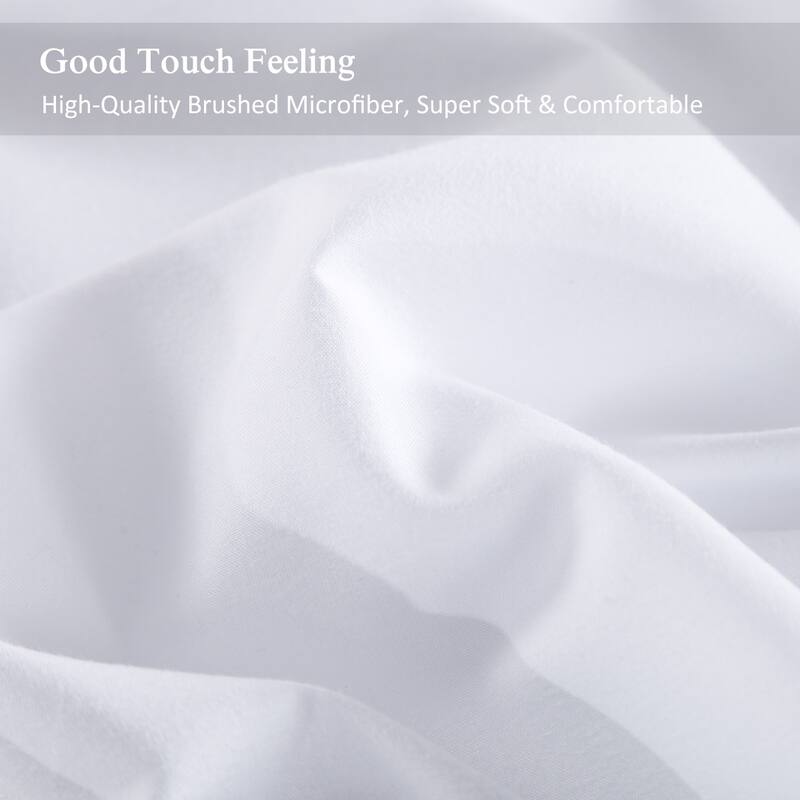 4 Piece Brushed Microfiber Bed sheet Set Wrinkle, Fade, Stain Resistant
