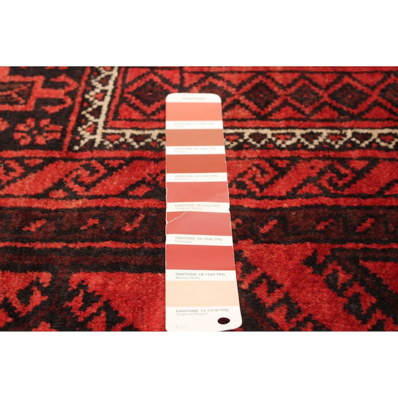 ECARPETGALLERY Hand-knotted Baluch Red Wool Rug - 3'6 x 6'3