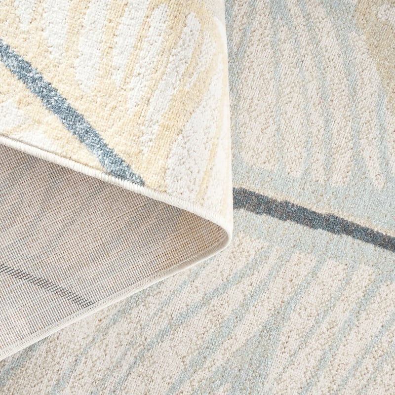 TOMMY BAHAMA Cay Palm Fronds Indoor Outdoor Area Rug, Leaf Coastal Design, UV Fade Resistant
