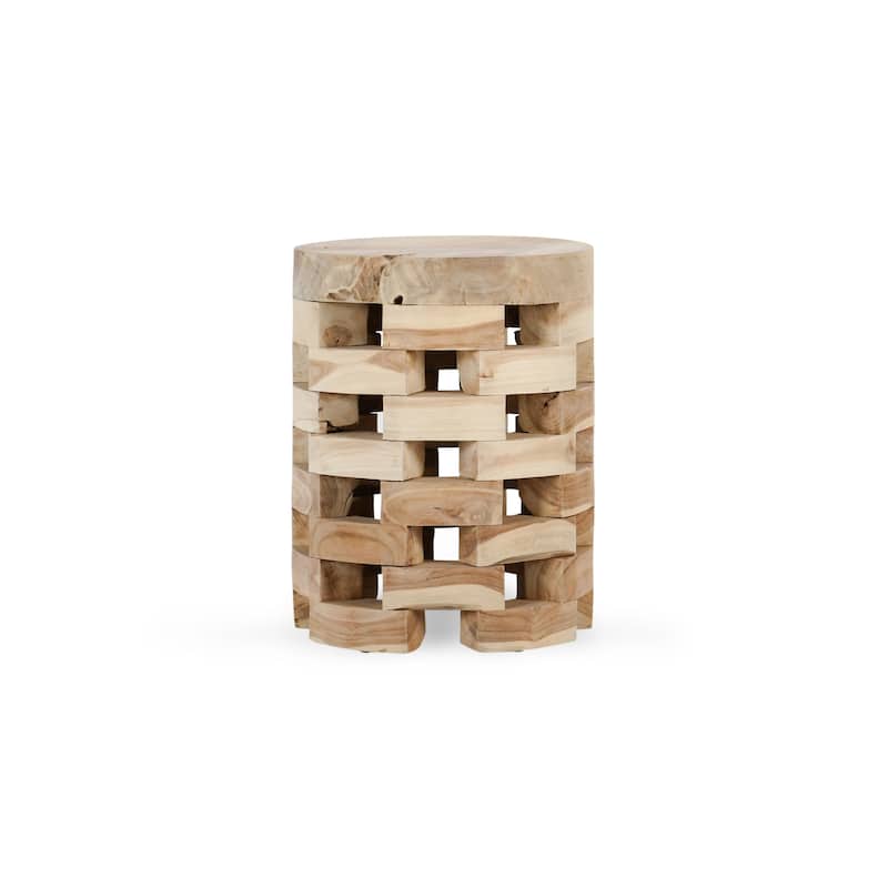 Classic Home Dacosta Teak Wood Round Accent Table