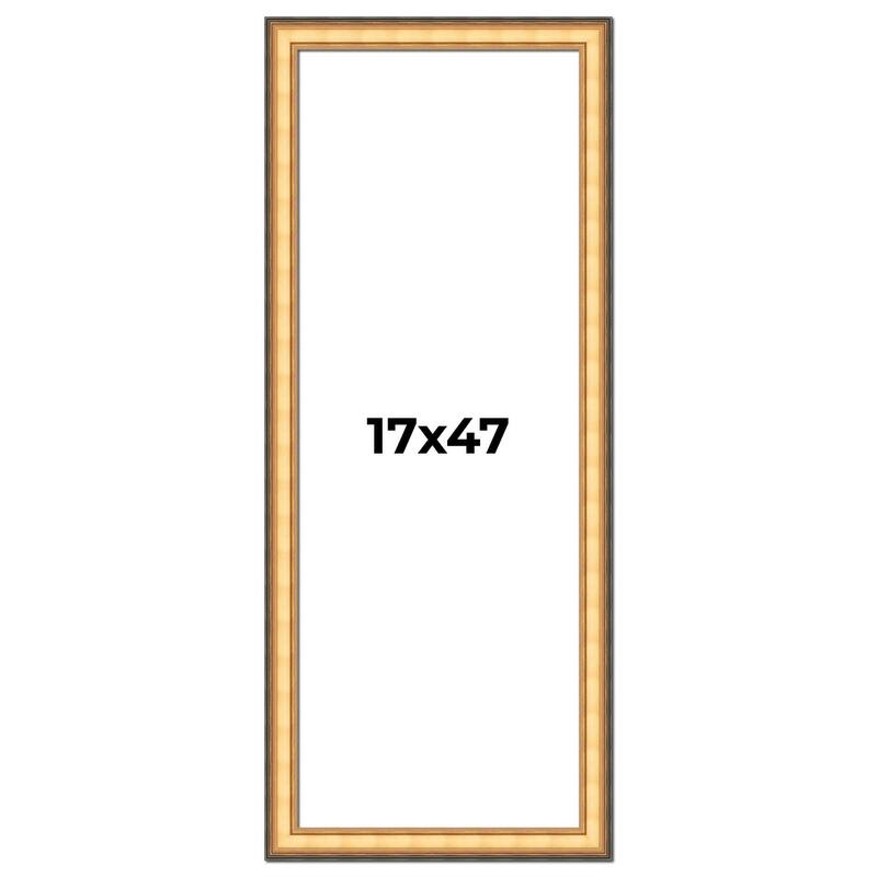 17x47 Frame Gold Plein Aire Solid Wood Picture Frame Width 2 Inches |