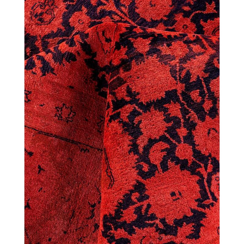 Fine Vibrance, One-of-a-Kind Hand-Knotted Area Rug - Orange, 9' 1" x 11' 10" - 9' 1" x 11' 10"