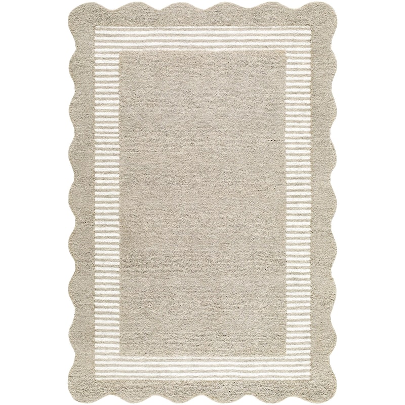 Livabliss Scalloped Modern & Contemporary Area Rug