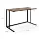 Logan 48" Modern Industrial Large Home Office Writing Desk With Thick Wood Top, Black Metal Legs, And Cable Management