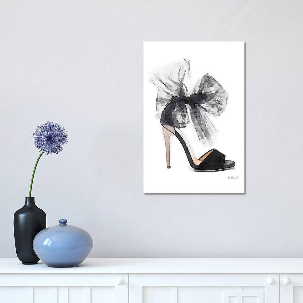 iCanvas "Fashion Shoe In Black Sheer" by Amanda Greenwood Canvas Print