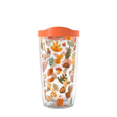 Tervis Awesome Autumn Fall Leaves Made in USA Double Walled Insulated Travel Tumbler, Classic