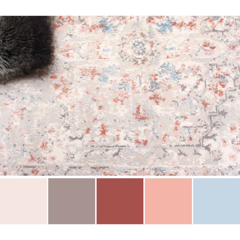 ECARPETGALLERY Machine Made Mira Ivory Area Rug