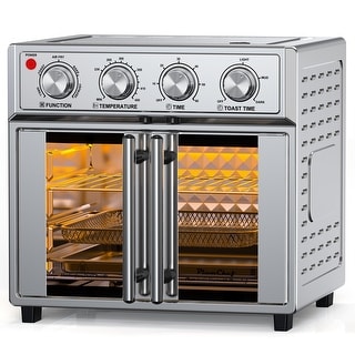 26QT Extra-Large French Double-Door Air Fryer Convection Toaster Oven ...