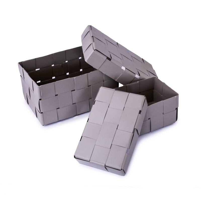 Braided Metal Rectangular Storage Boxes - 9.75" - Set of 2