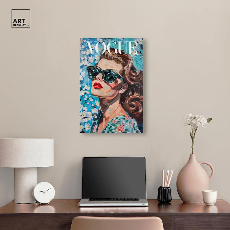 Autumn Blossom Icon Canvas by Art Remedy, Gallery Wrapped