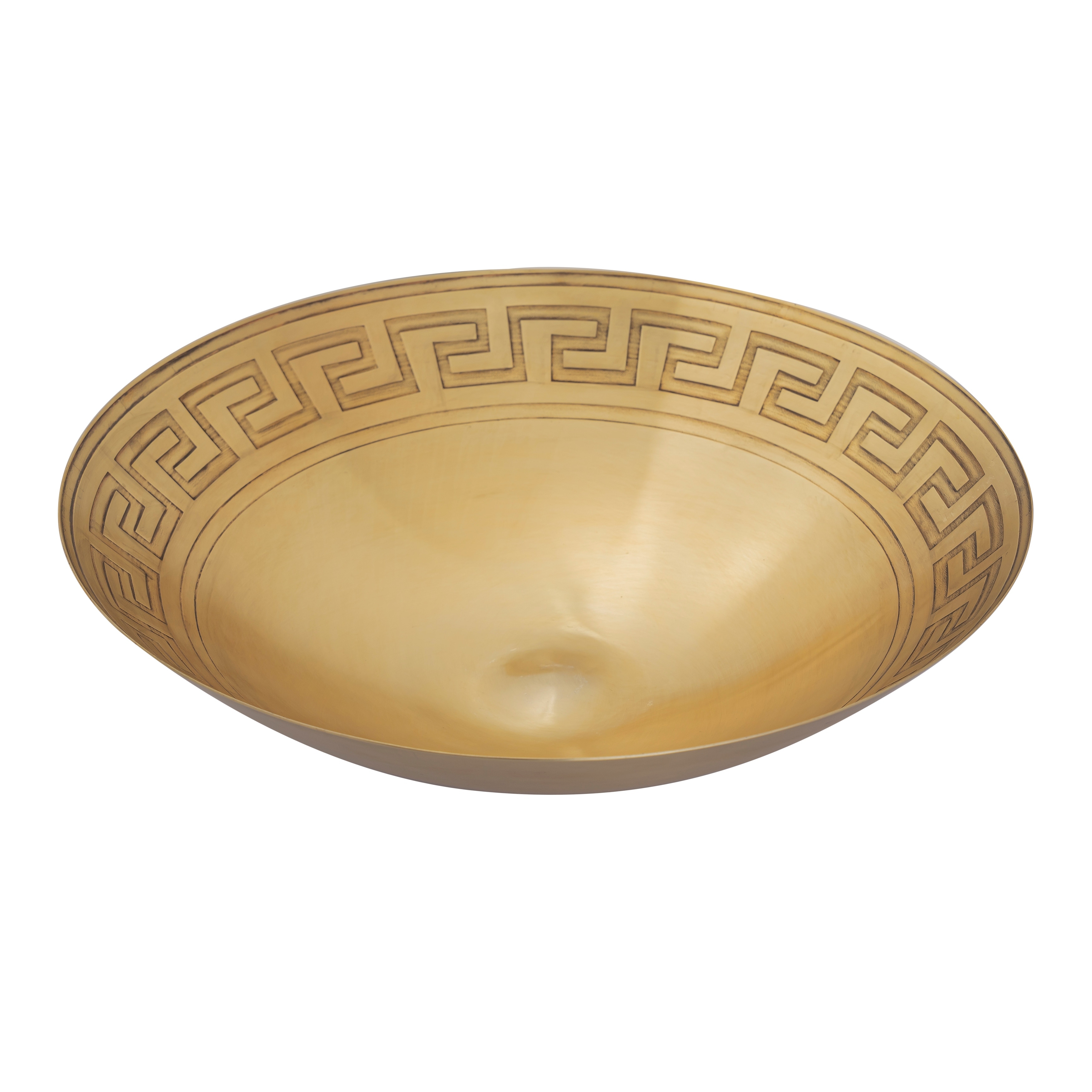 Atlas Greek Key Centerpiece Cast Iron Display Bowl