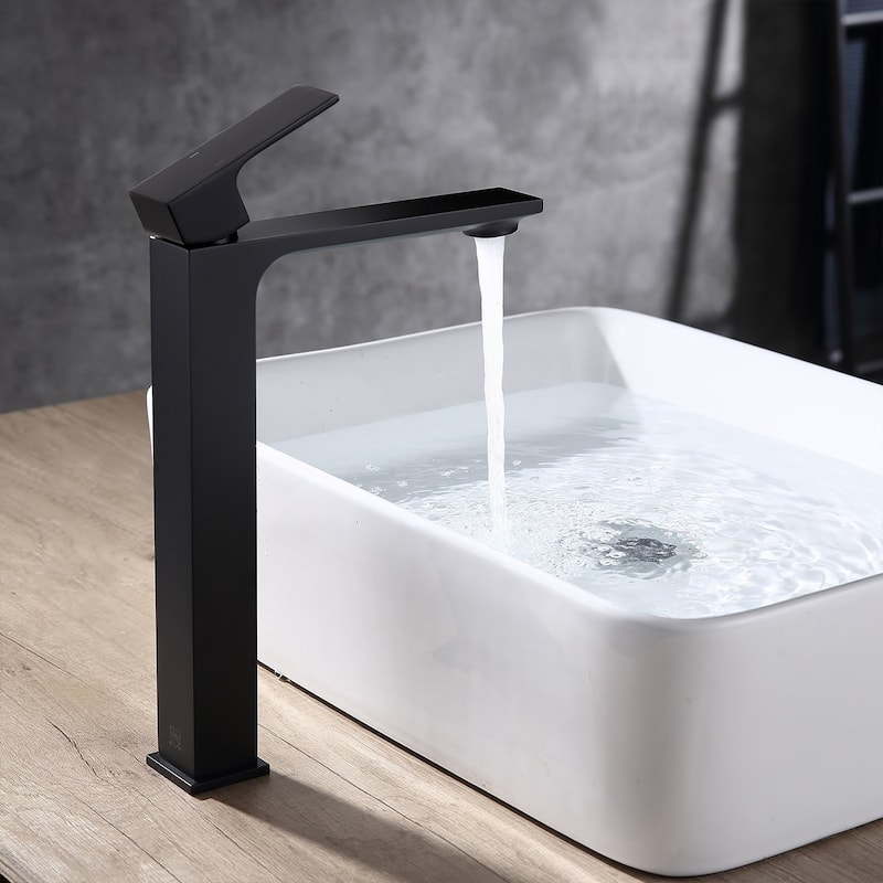 Single Handle Vessel Sink Bathroom Faucet With Pop Up Drain Assembly