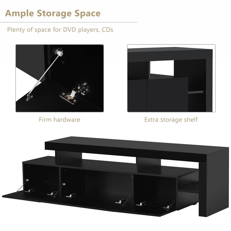 Modern High Gloss TV with LED Lights Bed Bath & Beyond 38925981