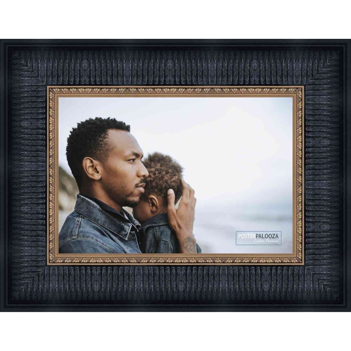 Poster Palooza 4x10 Frame Black Solid Wood Picture Frame - UV Acrylic, Foam  Board Backing & Hanging Hardware Included