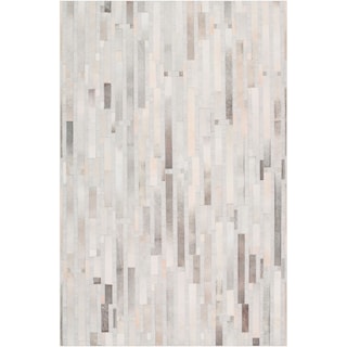 Hand-Crafted Euclid Viscose & Hair-on-hide Area Rug