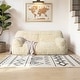 preview thumbnail 8 of 8, Plush Fluffy Faux Fur Foam Filled Bean Bag Chair, Cozy Soft Loveseat Floor Sofa